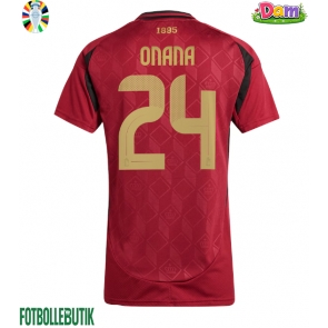 Belgien Amadou Onana #24 Hemmatröja Kvinnor EM 2024 Kortärmad